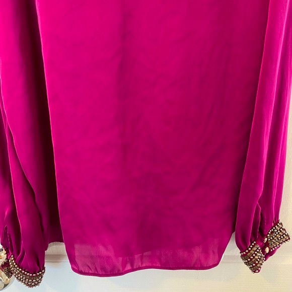 ✨Host Pick✨Silk Wrist Detailed 80’s Style Blouse - Picture 9 of 17